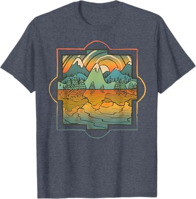 Colorful Lake Reflection T-Shirt - jnjjackets