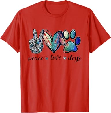 Peace Love Dog T-Shirt - jnjjackets