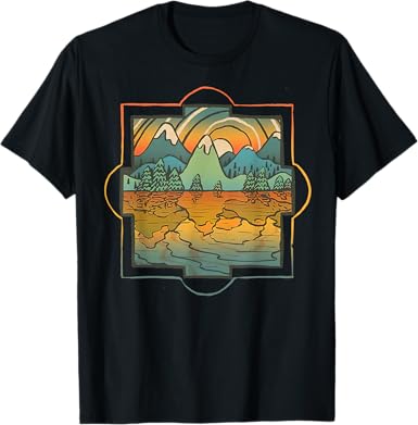 Colorful Lake Reflection T-Shirt - jnjjackets