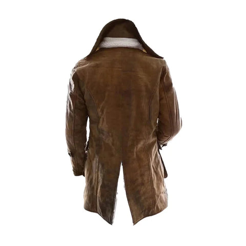 Bane The Dark Knight Rises Shearling Leather Coat