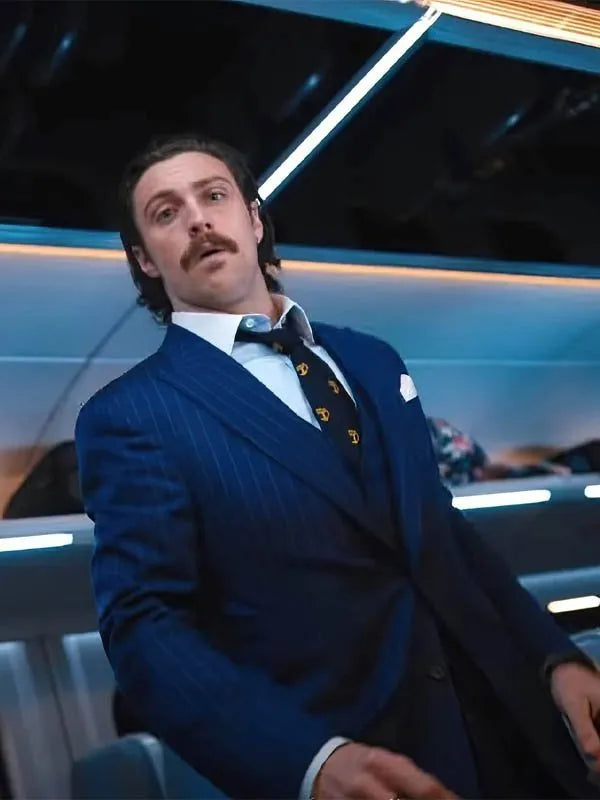 Tangerine Bullet Train Blue Suit
