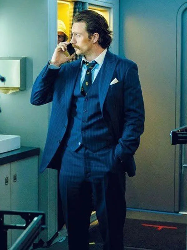 Tangerine Bullet Train Blue Suit