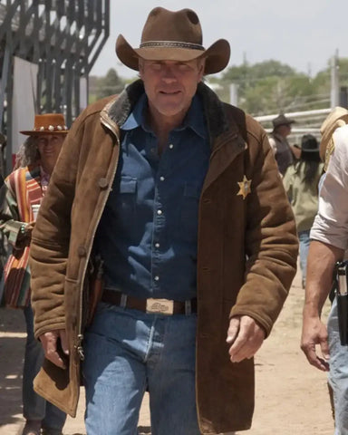 Robert Taylor Longmire Leather Trench Coat In Stock - JnJ Jackets