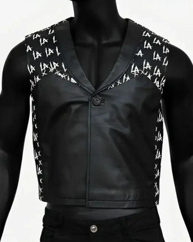 WWE LA Knight Leather Vest - jnjjackets