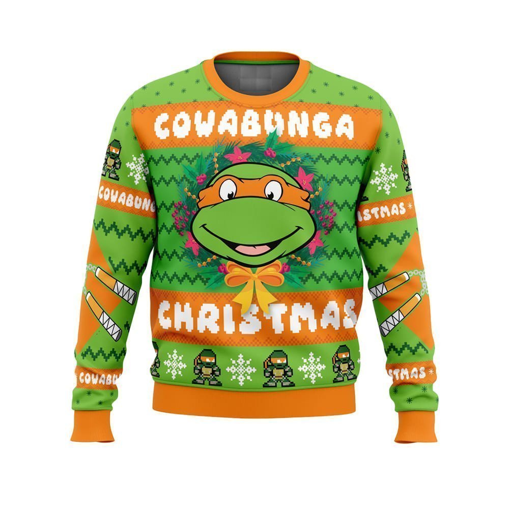 Ninja Turtle Christmas Sweater - JnJ Jackets