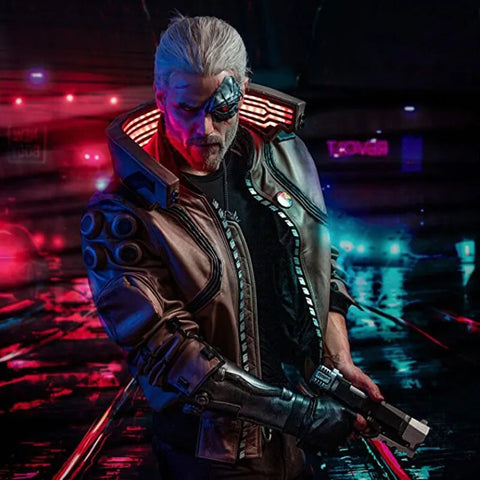 Cyberpunk 2077 Samurai Leather Jacket – Bold Futuristic Style