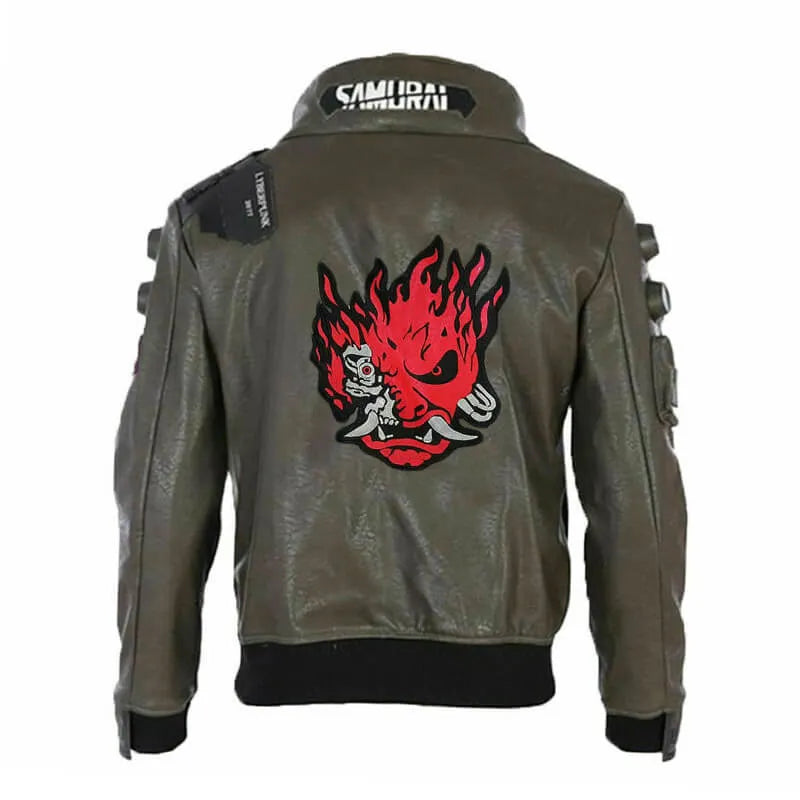 Cyberpunk 2077 Samurai Leather Jacket – Bold Futuristic Style