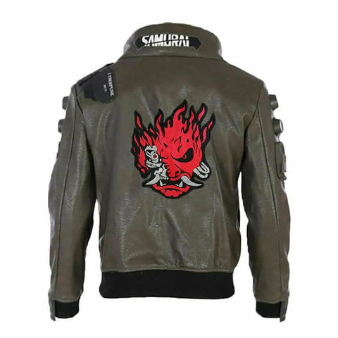 Cyberpunk 2077 Samurai Leather Jacket – Bold Futuristic Style