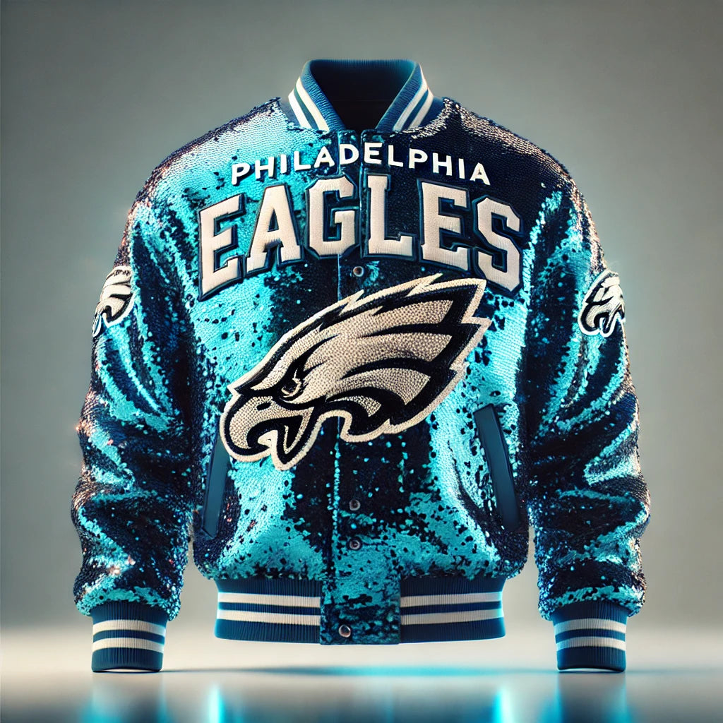 Philadelphia Eagles Sequin Varsity Jacket