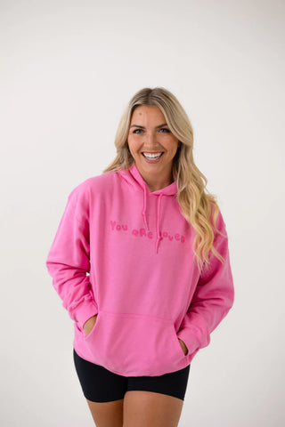 You Are Loved Bubblegum Hoodie