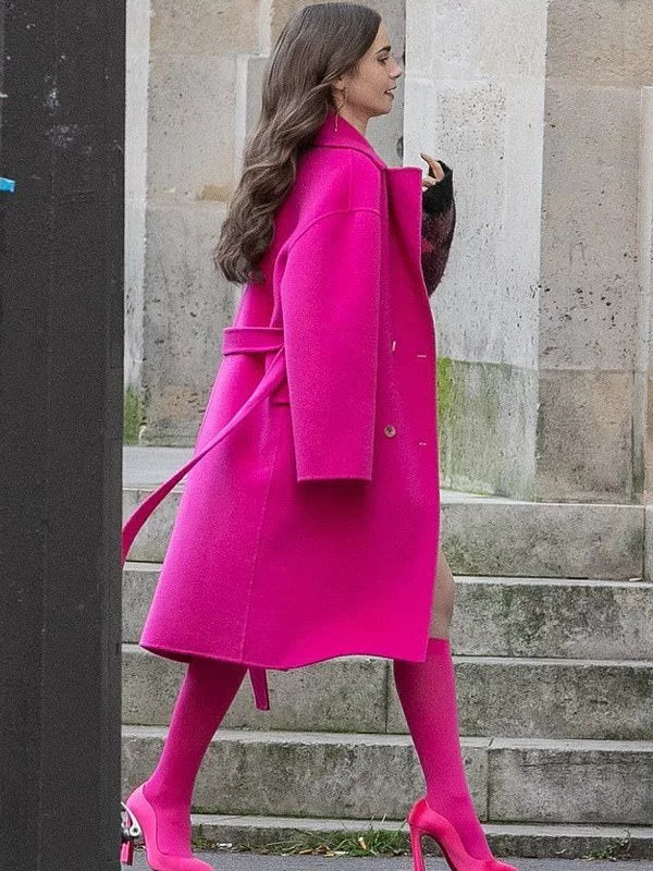 Emily In Paris Emily Cooper Pink Coat