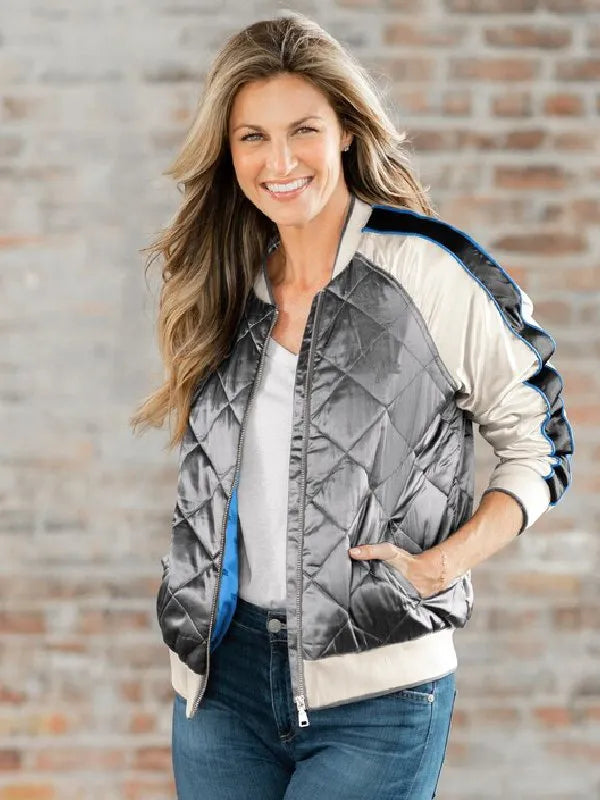 Erin Andrews Detroit Lions Quilted Jacket - JnJ Jackets