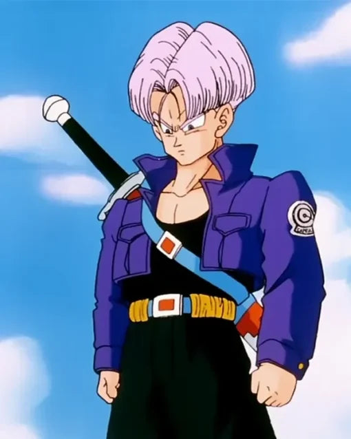 Future Trunks Dragon Ball Z Blue Leather Jacket