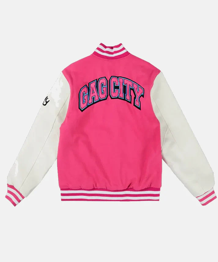 Gag City Pink Varsity Jacket