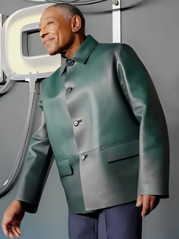 The Electric State Giancarlo Esposito Green Leather Jacket - jnjjackets