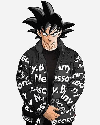 Goku Drip Puffer Dragon Ball Z Jacket - JnJ Jackets