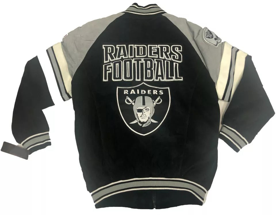 Las Vegas Raiders Suede Leather Jacket