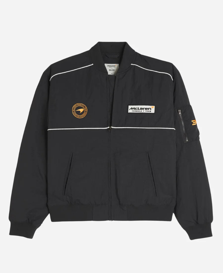 Hollister McLaren Black Jacket – Sleek & Sporty Look | JNJ Jackets - jnjjackets
