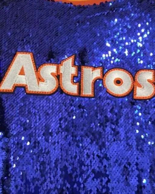 Bomber Houston Astros Sequin Blue Jacket - JnJ Jackets