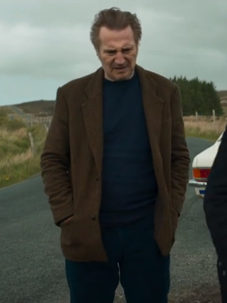 Liam Neeson In The Land Of Saints And Sinners Brown Blazer