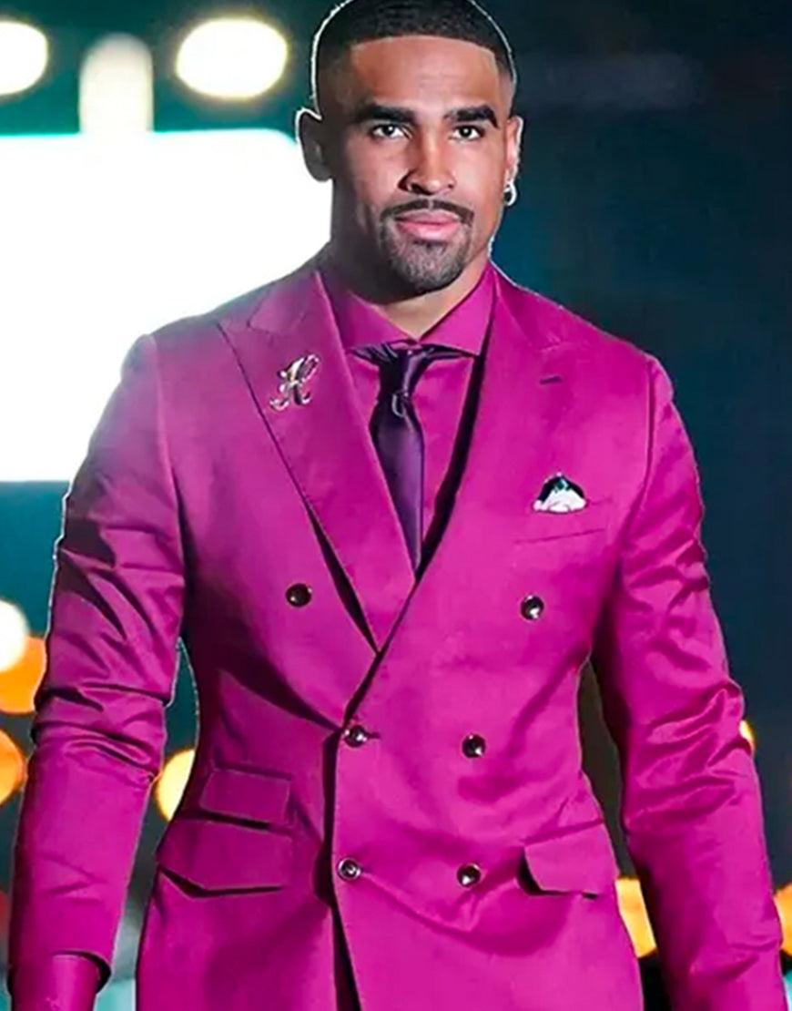 Jalen Hurts Today Suit Pink - jnjjackets