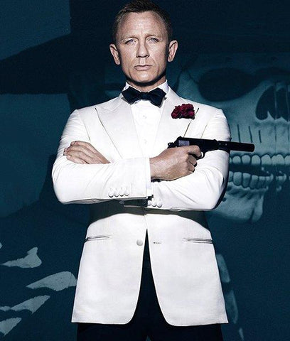 James Bond White Tuxedo - JnJ Jackets