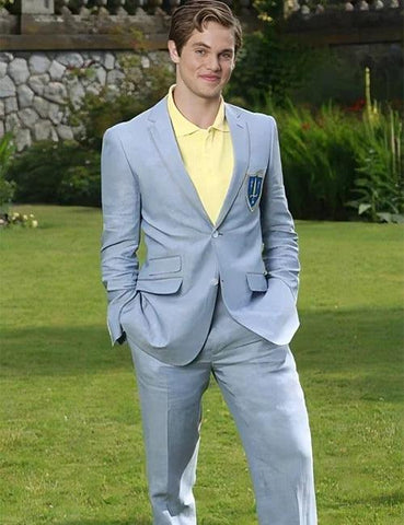 Jedidiah Goodacre Descendants Prom Notch Collar Blue Suit - JnJ Jackets