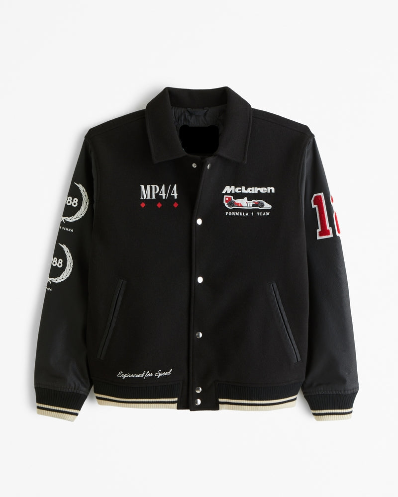 McLaren Varsity Bomber Jacket – Racing Team Style - jnjjackets