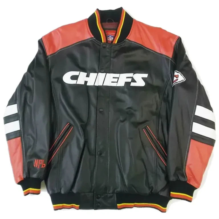 NFL Kansas City Chiefs Leather Bomber Jacket