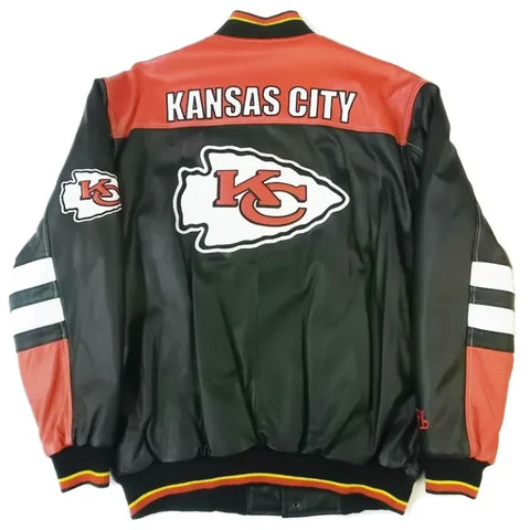 NFL Kansas City Chiefs Leather Bomber Jacket