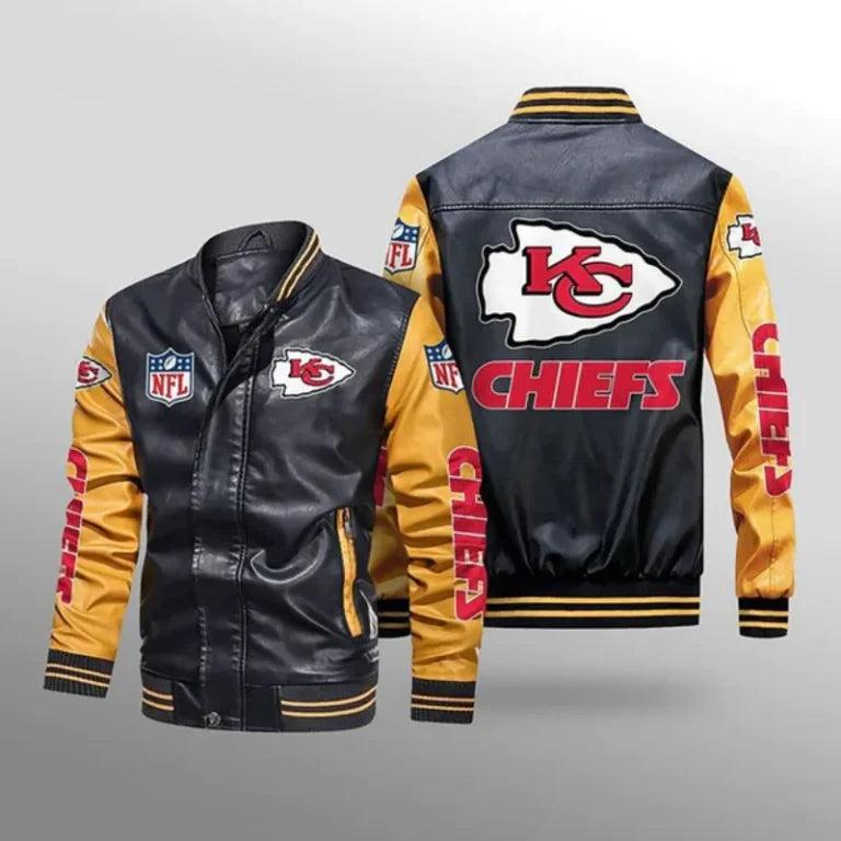 Kansas City Chiefs NFL Black & Yellow Varsity Jacket - JnJ Jackets