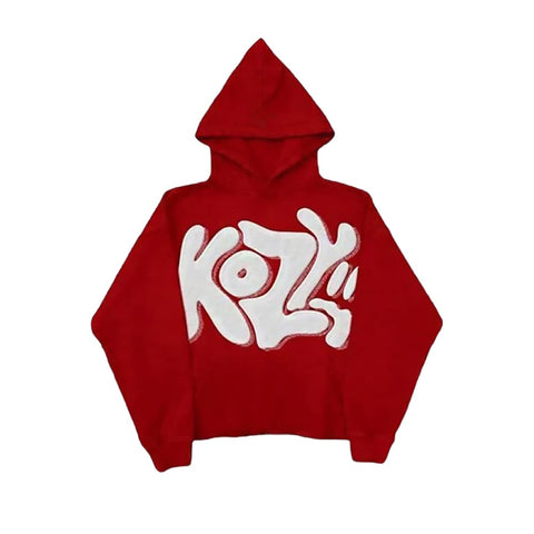 Y2k Red Kozy Hoodie - JnJ Jackets