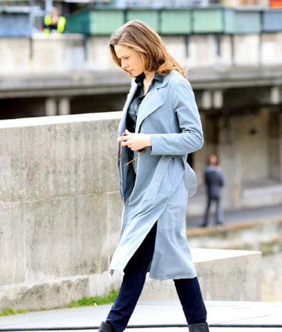 Rebecca Ferguson Mission Impossible 6 Gray Trench Coat - jnjjackets