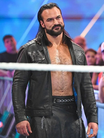 WWE Raw Drew McIntyre Black Leather Jacket