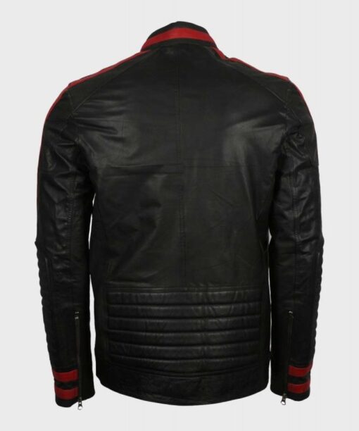 Valentine Day Couples Black Biker Leather Jacket