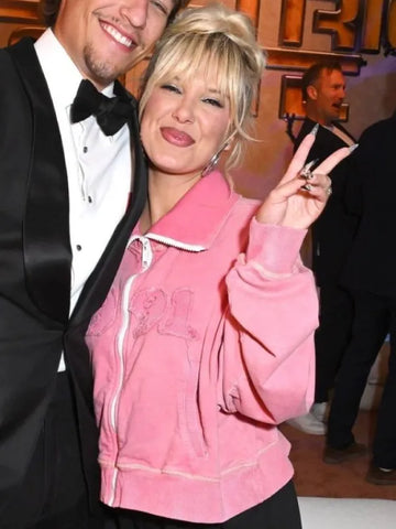 The Electric State Afterparty Millie Bobby Brown Pink Jacket - jnjjackets