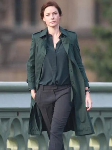 Rebecca Ferguson Mission Impossible 5 Green Trench Coat - jnjjackets