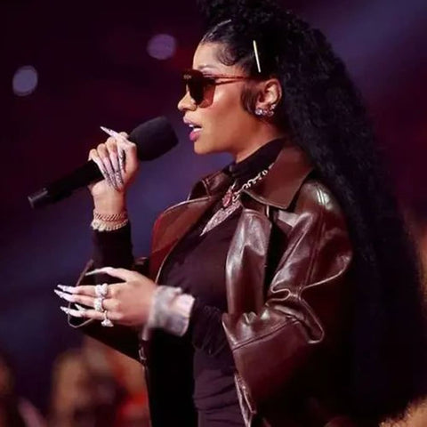 Nicki Minaj Vmas Leather Coat - JnJ Jackets