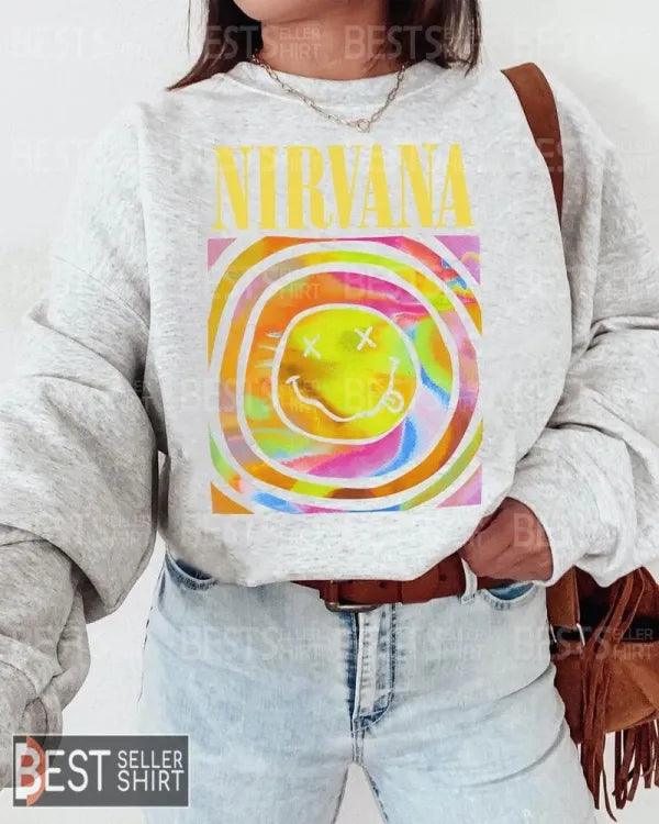 Nirvana Smile Face Crewneck Sweatshirt - jnjjackets