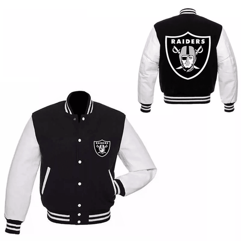 Oakland Raiders Windbreaker Jacket Black&Grey - Jackets - ["Connor Oakland Raiders Rain Jacket For Men and Women","Connor Oakland Raiders Rain Jackets For Men and Women","Oakland Raiders Rain Jacket For Men and Women","Oakland Raiders Rain Jackets For Men and Women","Oakland Raiders Windbreaker Jacket","Oakland Raiders Windbreaker Jackets"]