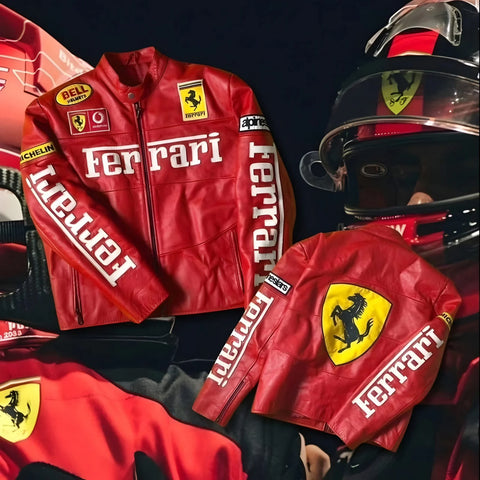 Vintage Ferrari Racing Jacket - jnjjackets