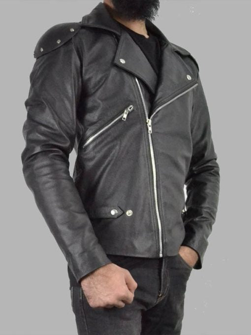 Mel Gibson Mad Max 1979 Black Leather Jacket - JnJ Jackets