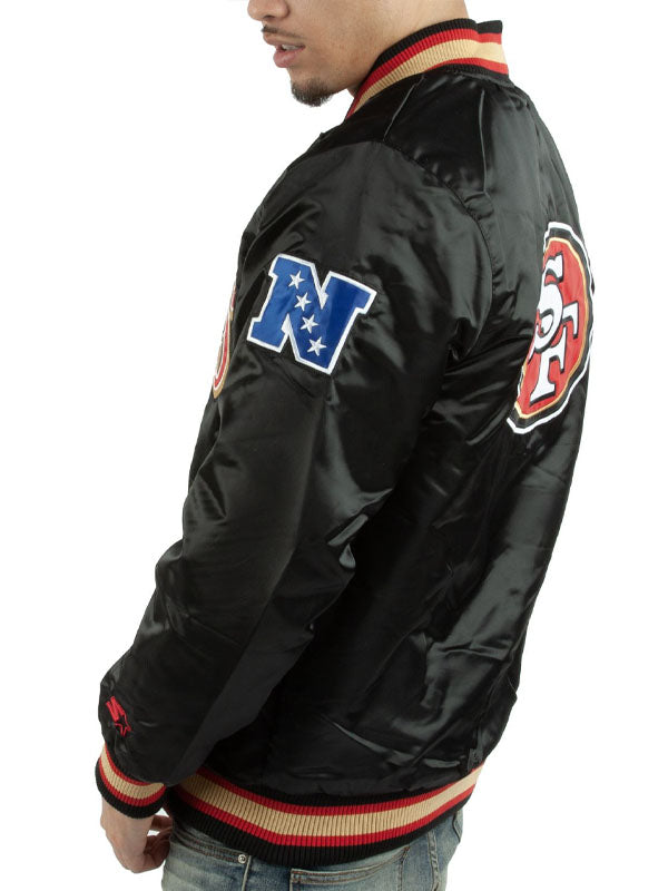 San Francisco 49ers Black Varsity Jacket - JnJ Jackets