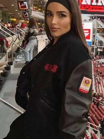 Olivia Culpo San Francisco 49ers Bomber Jacket - JnJ Jackets