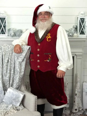 Santa Claus Suede Vest - JnJ Jackets