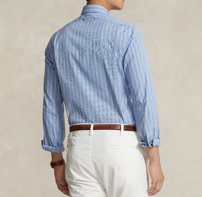 Custom Fit Striped Dobby Shirt – Tailored Elegance & Comfort - jnjjackets