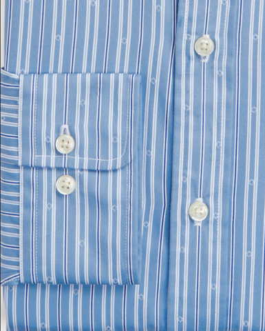Custom Fit Striped Dobby Shirt – Tailored Elegance & Comfort - jnjjackets