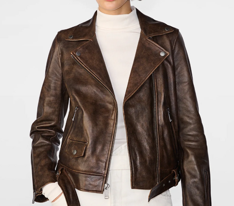 Bryn Distressed Leather Jacket - jnjjackets