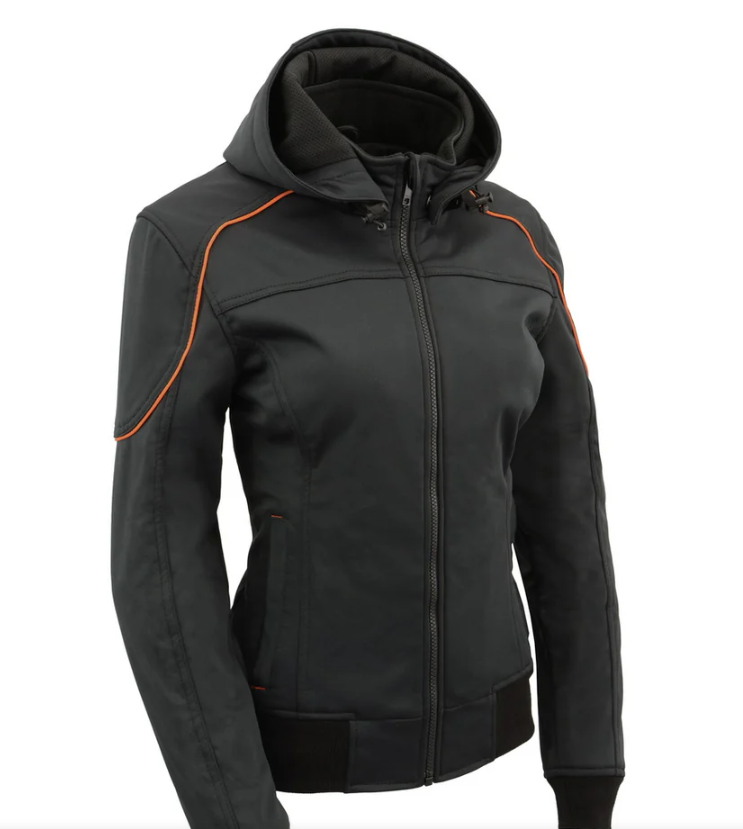 Soft Shell Motorcycle Jacket with Hoodie - jnjjackets