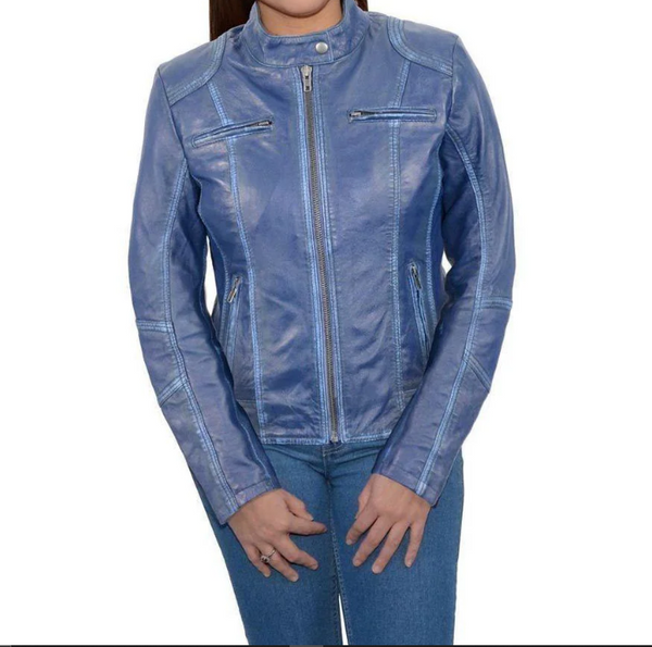 Scuba Style Leather Jacket